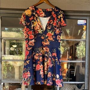 Club L London Floral Skater Dress